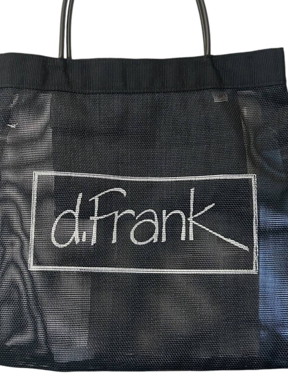 Black Mesh Tote Bag with Logo